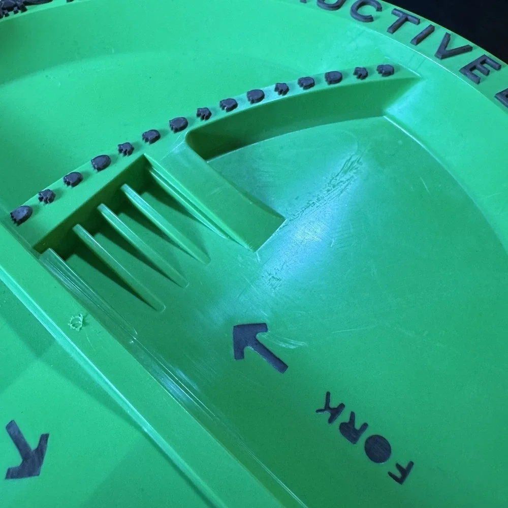 Constructive Eating Construction Zone Plate Green Toddler Divided Plate 9